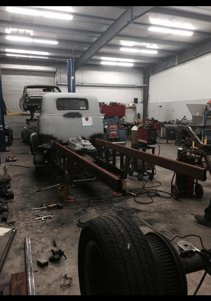 Frame and chassis fabrication underway in the workshop